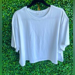 Good American - Cropped Cotton T-Shirt | So Soft! White - NWT | Size 3X/ GA6